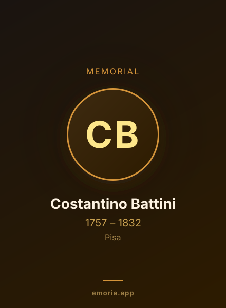 Memorial portrait of Costantino Battini