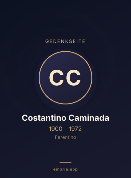 Gedenkportrait von Costantino Caminada