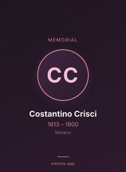 Memorial portrait of Costantino Crisci