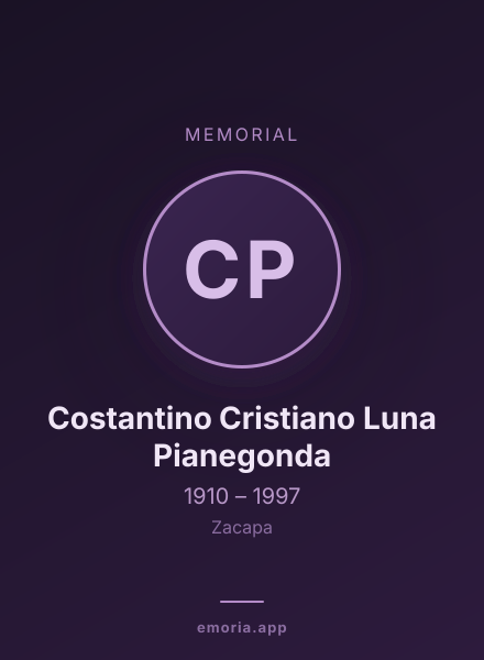 Memorial portrait of Costantino Cristiano Luna Pianegonda