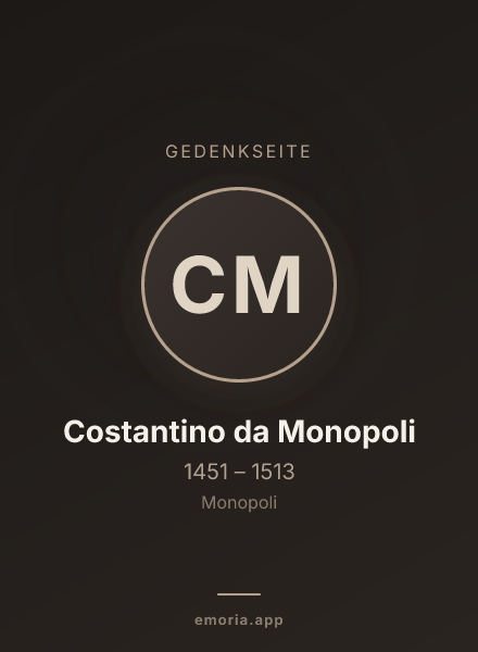 Gedenkportrait von Costantino da Monopoli