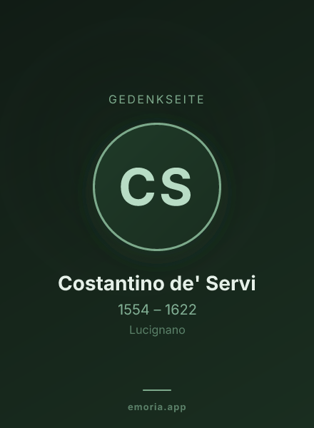 Gedenkportrait von Costantino de' Servi