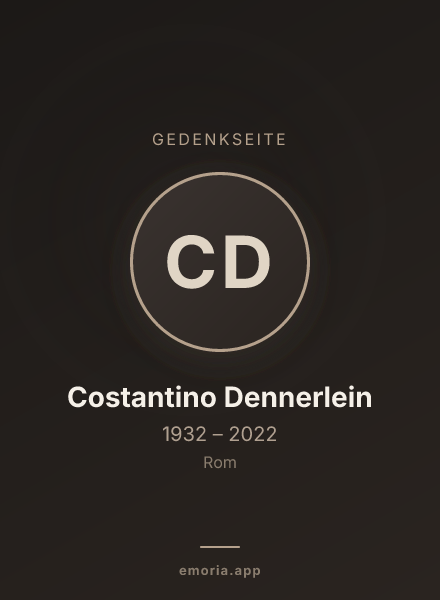 Gedenkportrait von Costantino Dennerlein