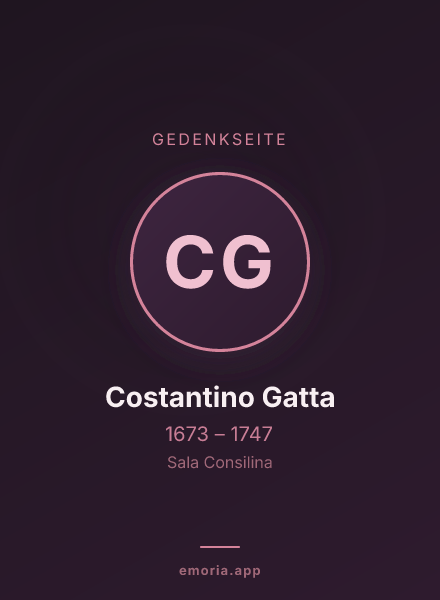 Gedenkportrait von Costantino Gatta