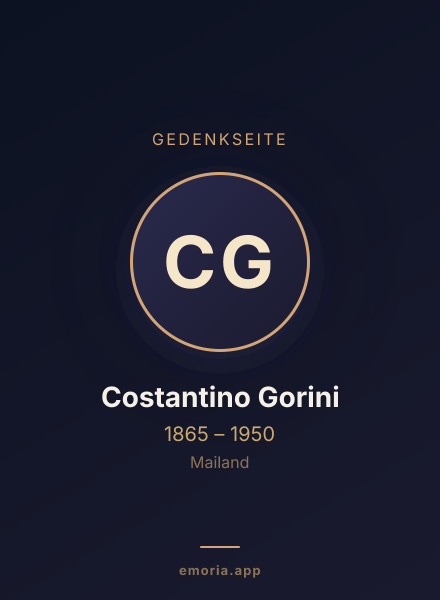 Gedenkportrait von Costantino Gorini
