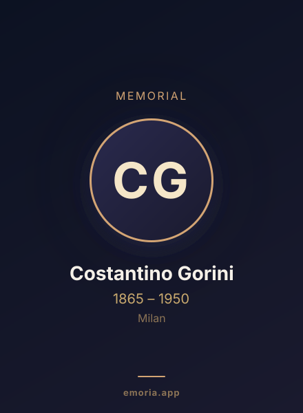 Memorial portrait of Costantino Gorini
