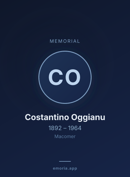 Memorial portrait of Costantino Oggianu