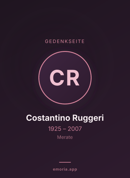 Gedenkportrait von Costantino Ruggeri