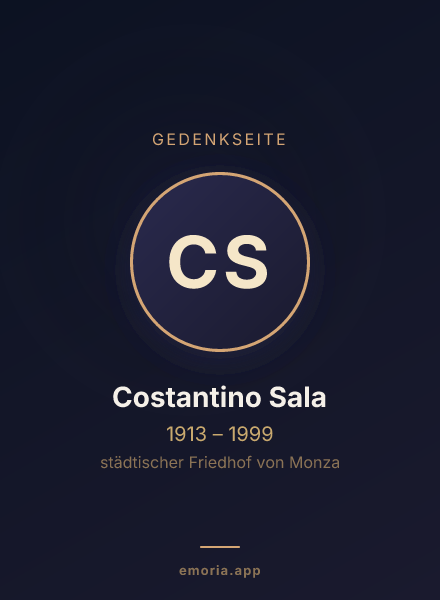 Gedenkportrait von Costantino Sala