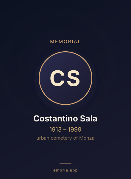 Memorial portrait of Costantino Sala