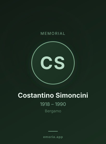 Memorial portrait of Costantino Simoncini