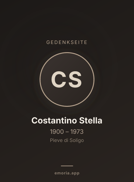 Gedenkportrait von Costantino Stella
