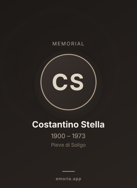 Memorial portrait of Costantino Stella