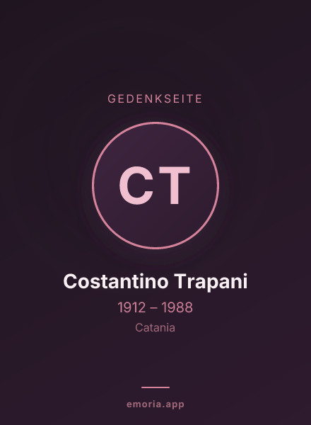 Gedenkportrait von Costantino Trapani