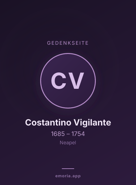 Gedenkportrait von Costantino Vigilante