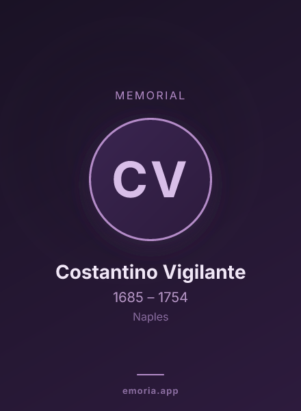 Memorial portrait of Costantino Vigilante