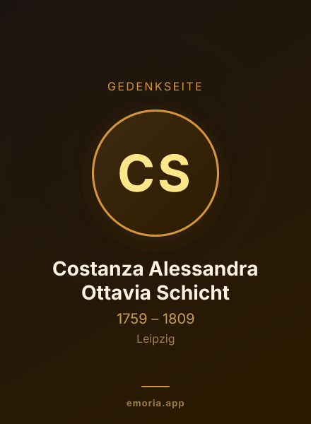 Gedenkportrait von Costanza Alessandra Ottavia Schicht