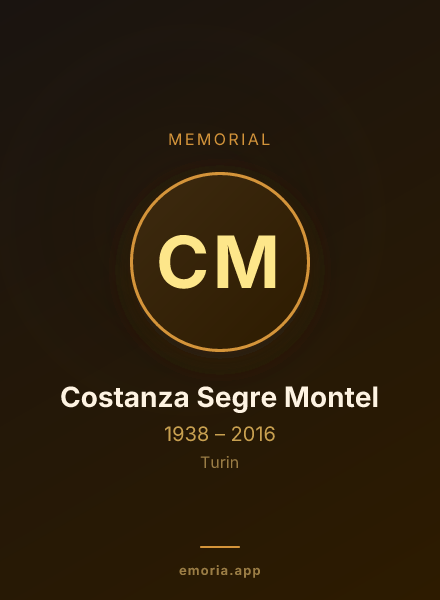 Memorial portrait of Costanza Segre Montel