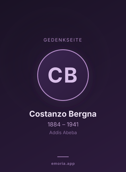 Gedenkportrait von Costanzo Bergna