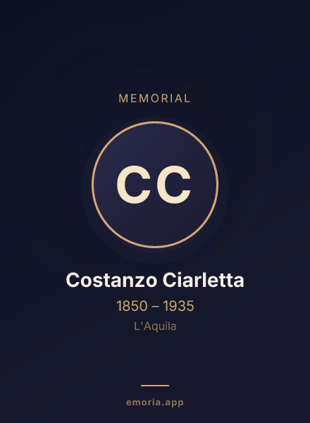 Memorial portrait of Costanzo Ciarletta