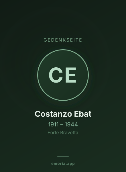 Gedenkportrait von Costanzo Ebat