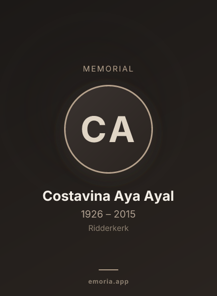Memorial portrait of Costavina Aya Ayal