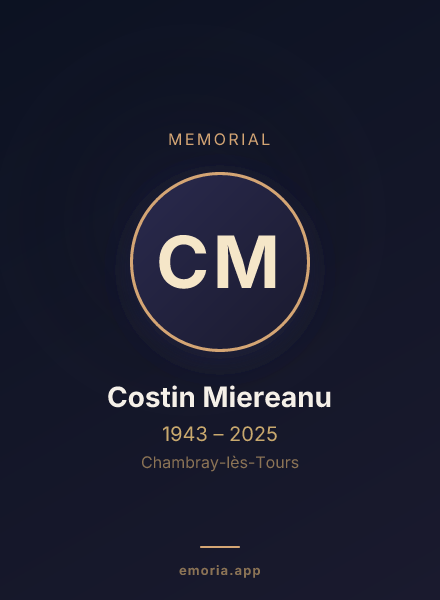 Memorial portrait of Costin Miereanu