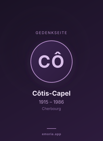 Gedenkportrait von Côtis-Capel