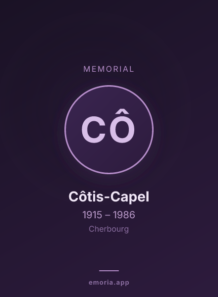 Memorial portrait of Côtis-Capel