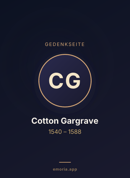 Gedenkportrait von Cotton Gargrave