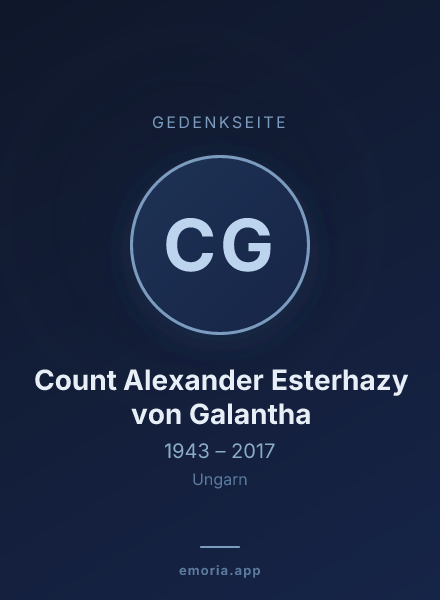 Gedenkportrait von Count Alexander Esterhazy von Galantha