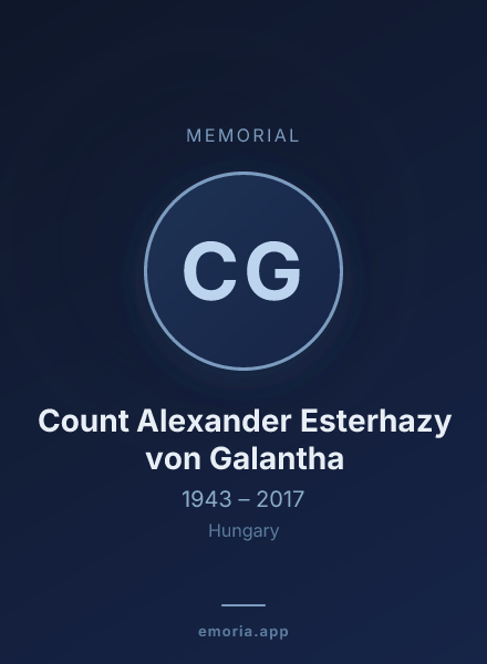 Memorial portrait of Count Alexander Esterhazy von Galantha