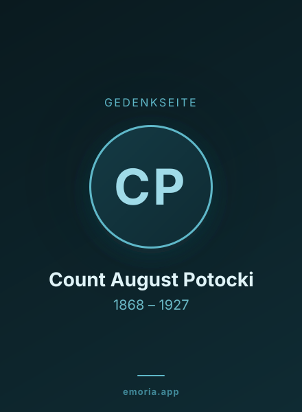 Gedenkportrait von Count August Potocki