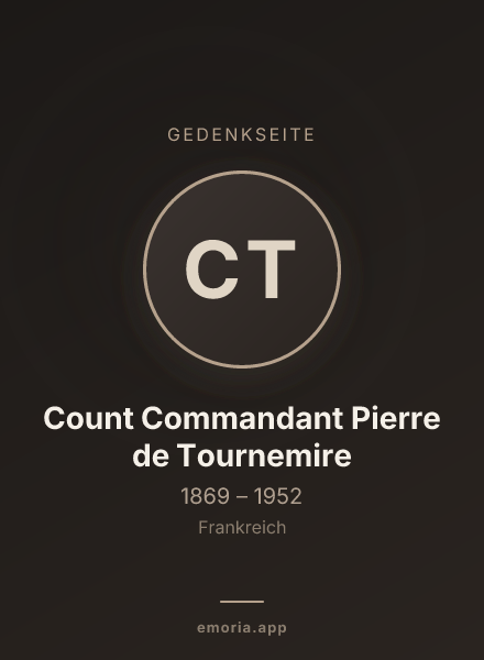 Gedenkportrait von Count Commandant Pierre de Tournemire