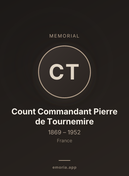 Memorial portrait of Count Commandant Pierre de Tournemire