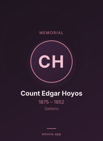 Memorial portrait of Count Edgar Hoyos