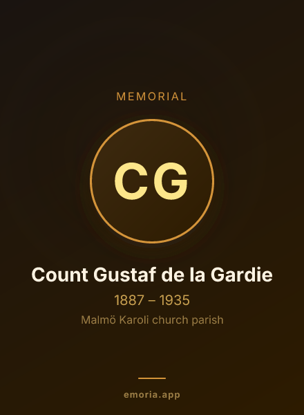 Memorial portrait of Count Gustaf de la Gardie