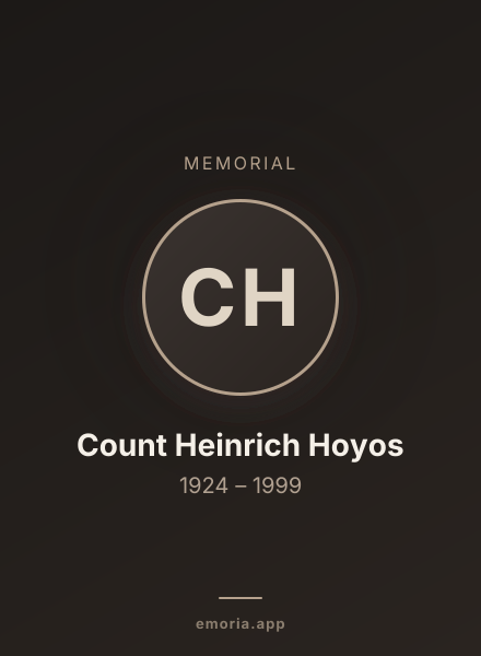 Memorial portrait of Count Heinrich Hoyos
