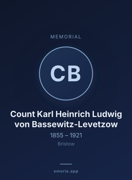 Memorial portrait of Count Karl Heinrich Ludwig von Bassewitz-Levetzow