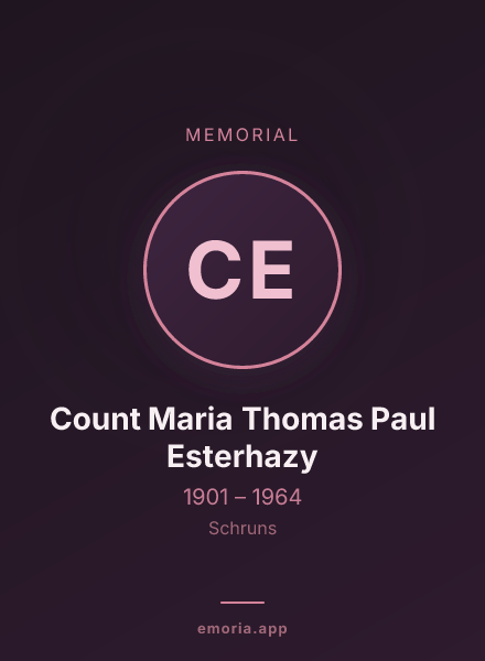 Memorial portrait of Count Maria Thomas Paul Esterhazy
