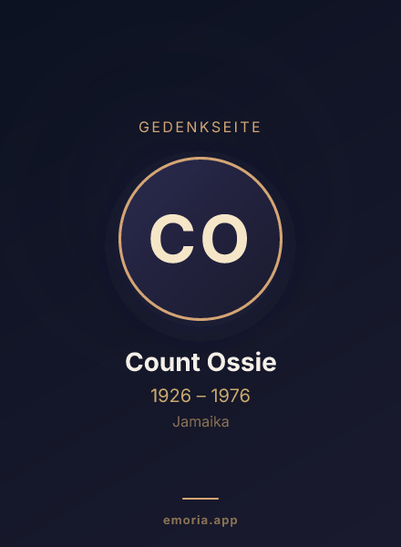 Gedenkportrait von Count Ossie