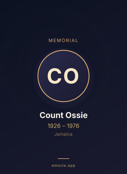 Memorial portrait of Count Ossie