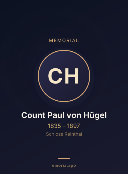 Memorial portrait of Count Paul von Hügel