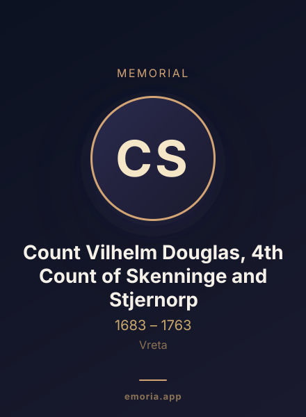 Memorial portrait of Count Vilhelm Douglas, 4th Count of Skenninge and Stjernorp