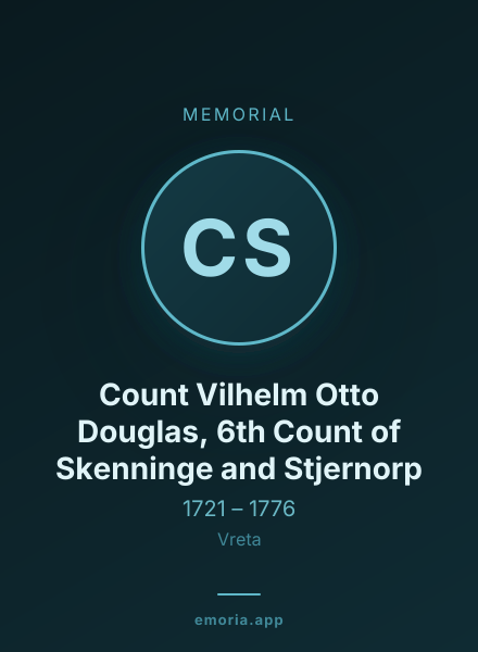 Memorial portrait of Count Vilhelm Otto Douglas, 6th Count of Skenninge and Stjernorp