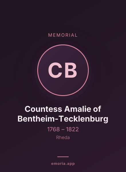 Memorial portrait of Countess Amalie of Bentheim-Tecklenburg