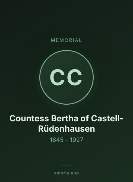 Memorial portrait of Countess Bertha of Castell-Rüdenhausen
