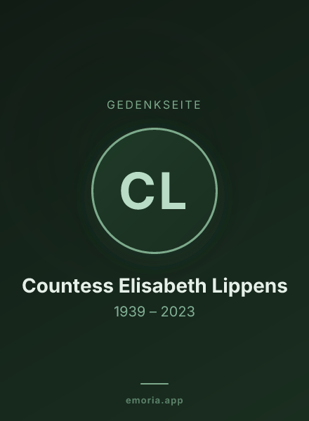 Gedenkportrait von Countess Elisabeth Lippens