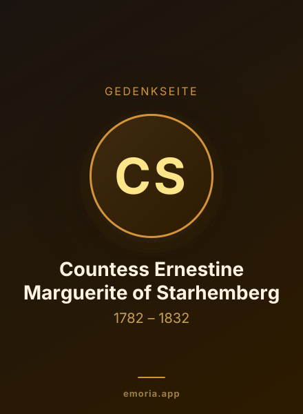 Gedenkportrait von Countess Ernestine Marguerite of Starhemberg