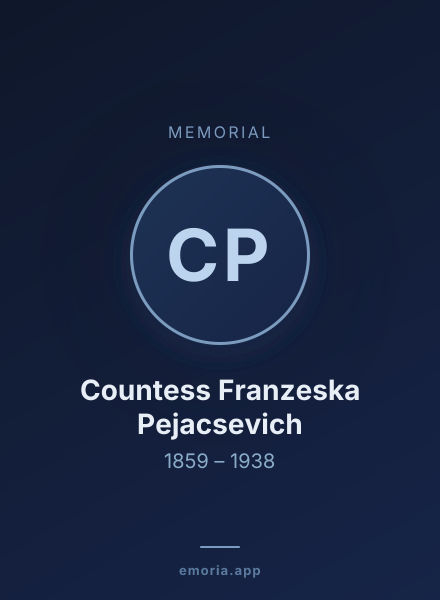 Memorial portrait of Countess Franzeska Pejacsevich
